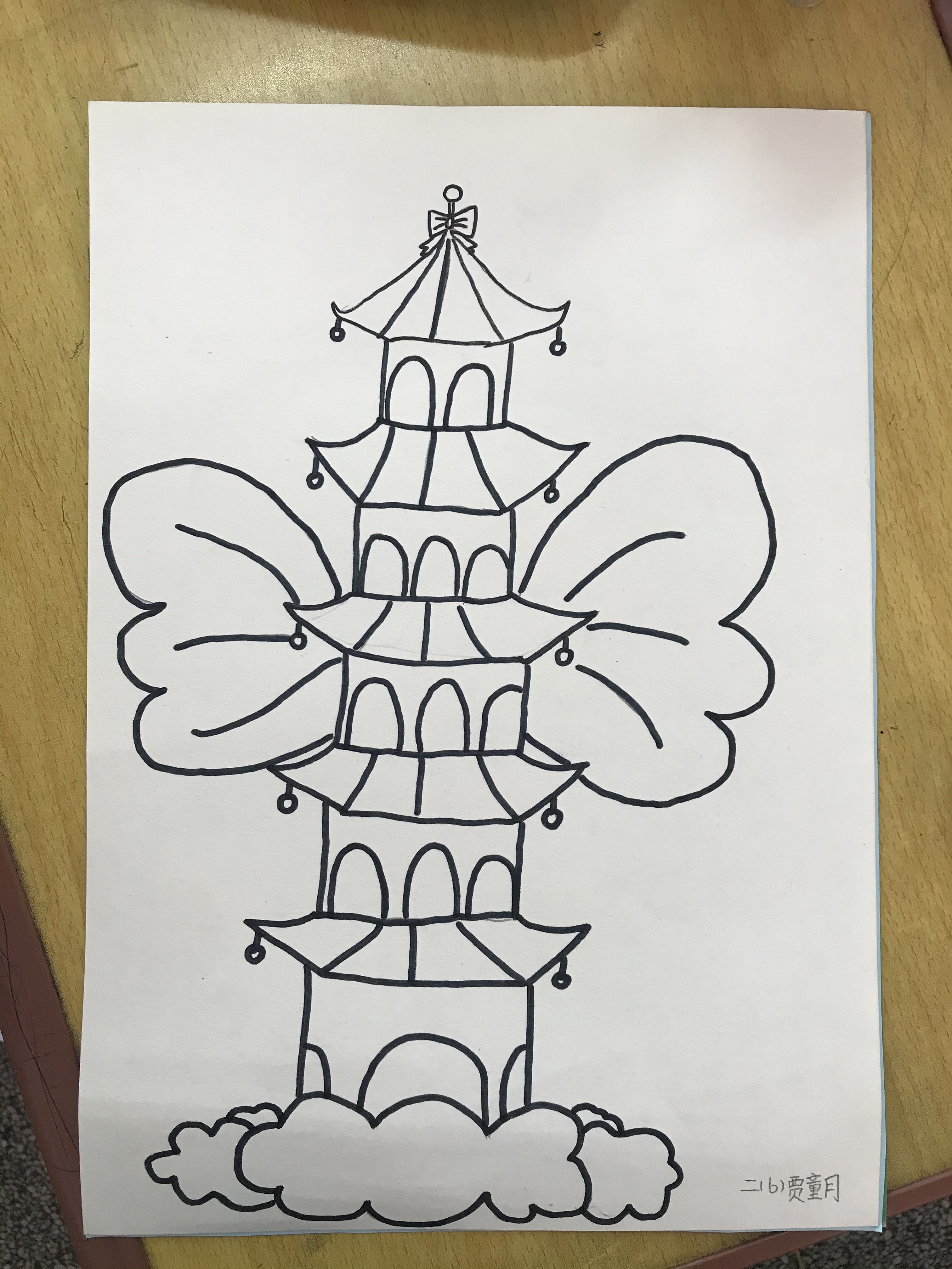 小学生高塔设计图片